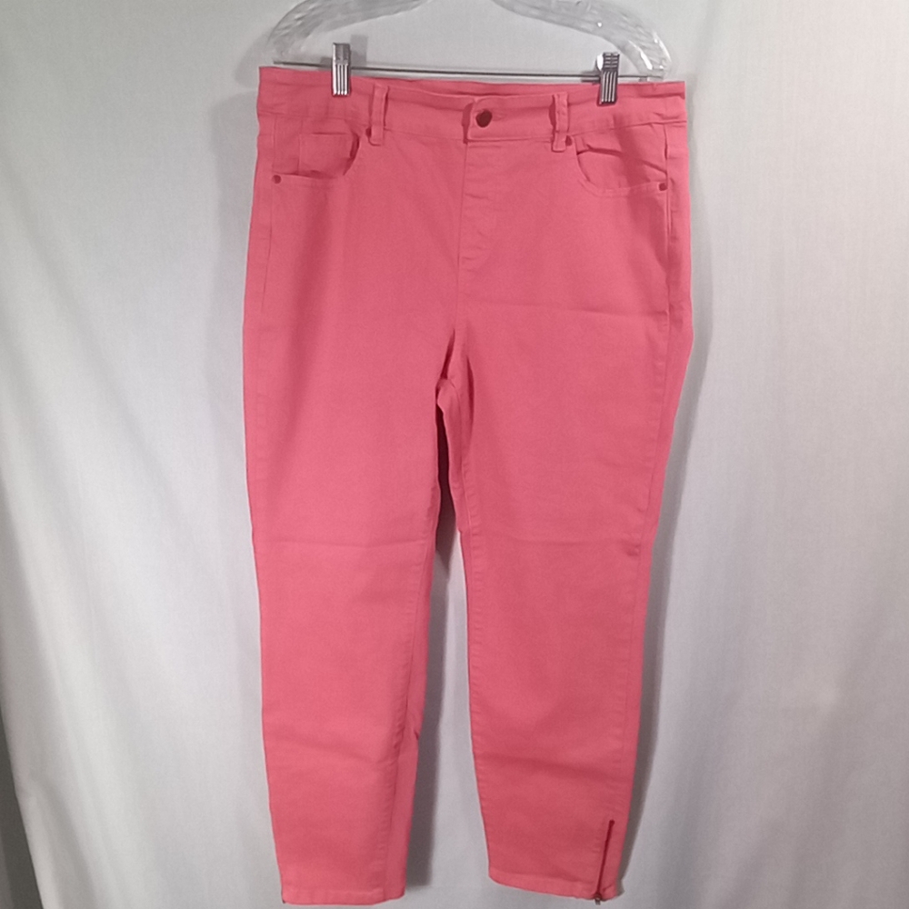 Soft Surroundings Hot Pink Pull-on Leggings Jeans Size L